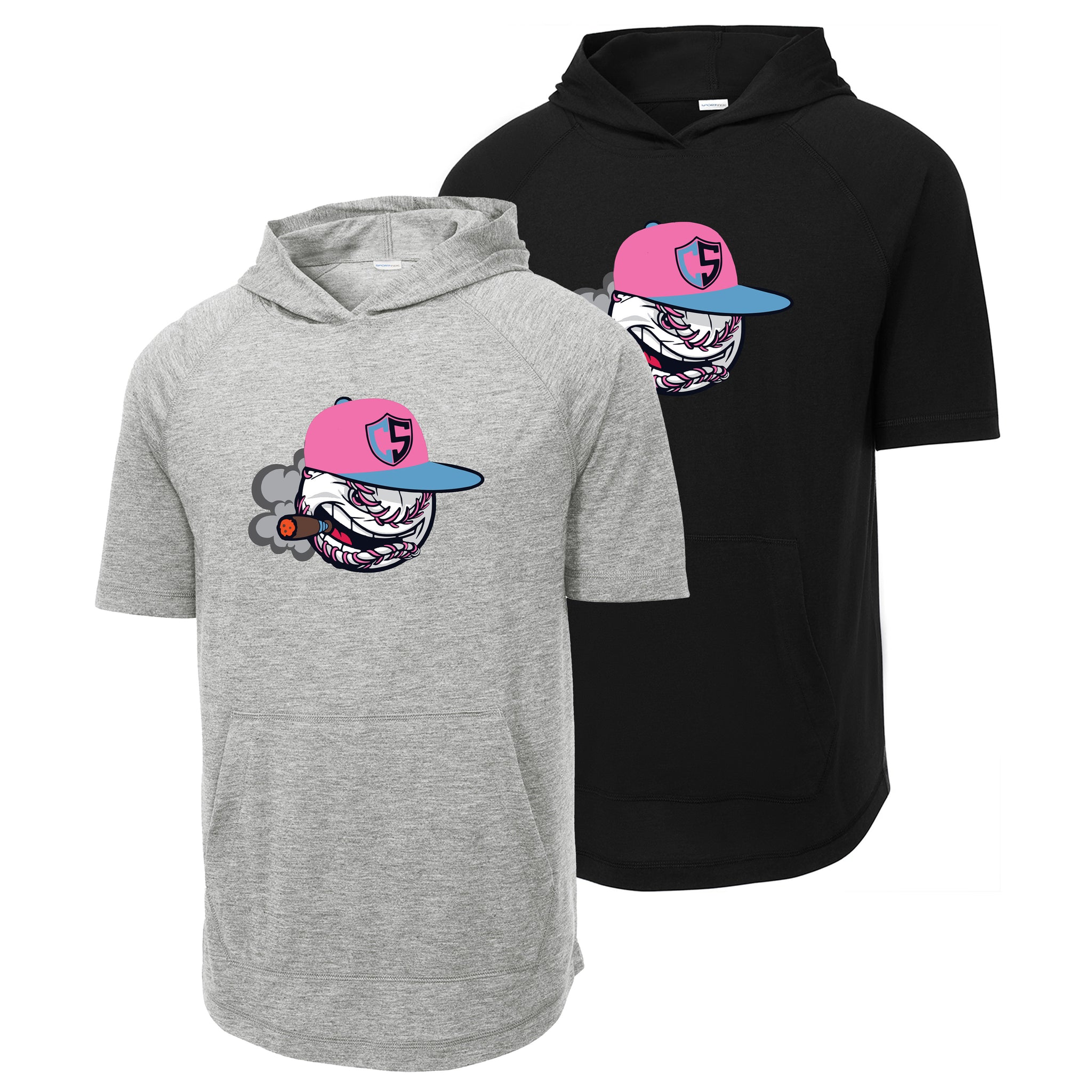 Carolina Smoke Baseball Sport-Tek ® PosiCharge ® Tri-Blend Wicking Short Sleeve Hoodie