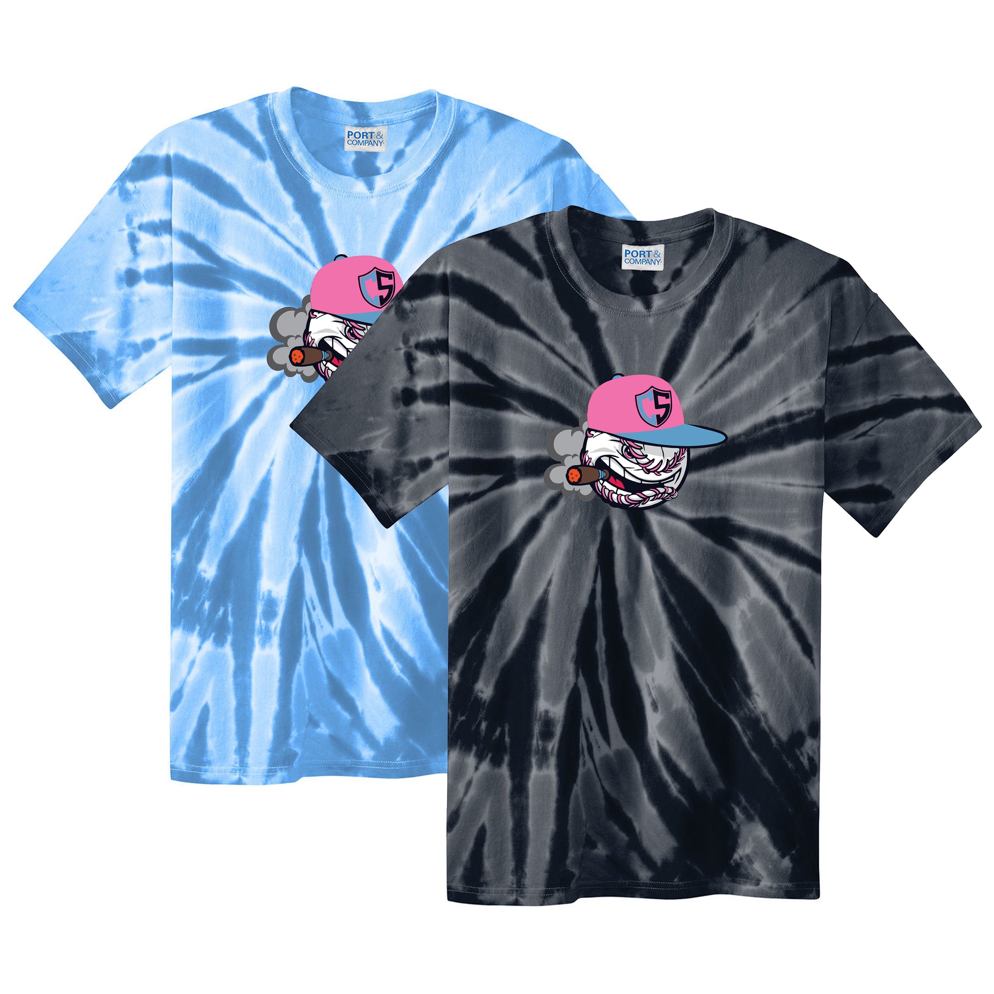 Carolina Smoke Baseball Port & Company® Tie-Dye Tee