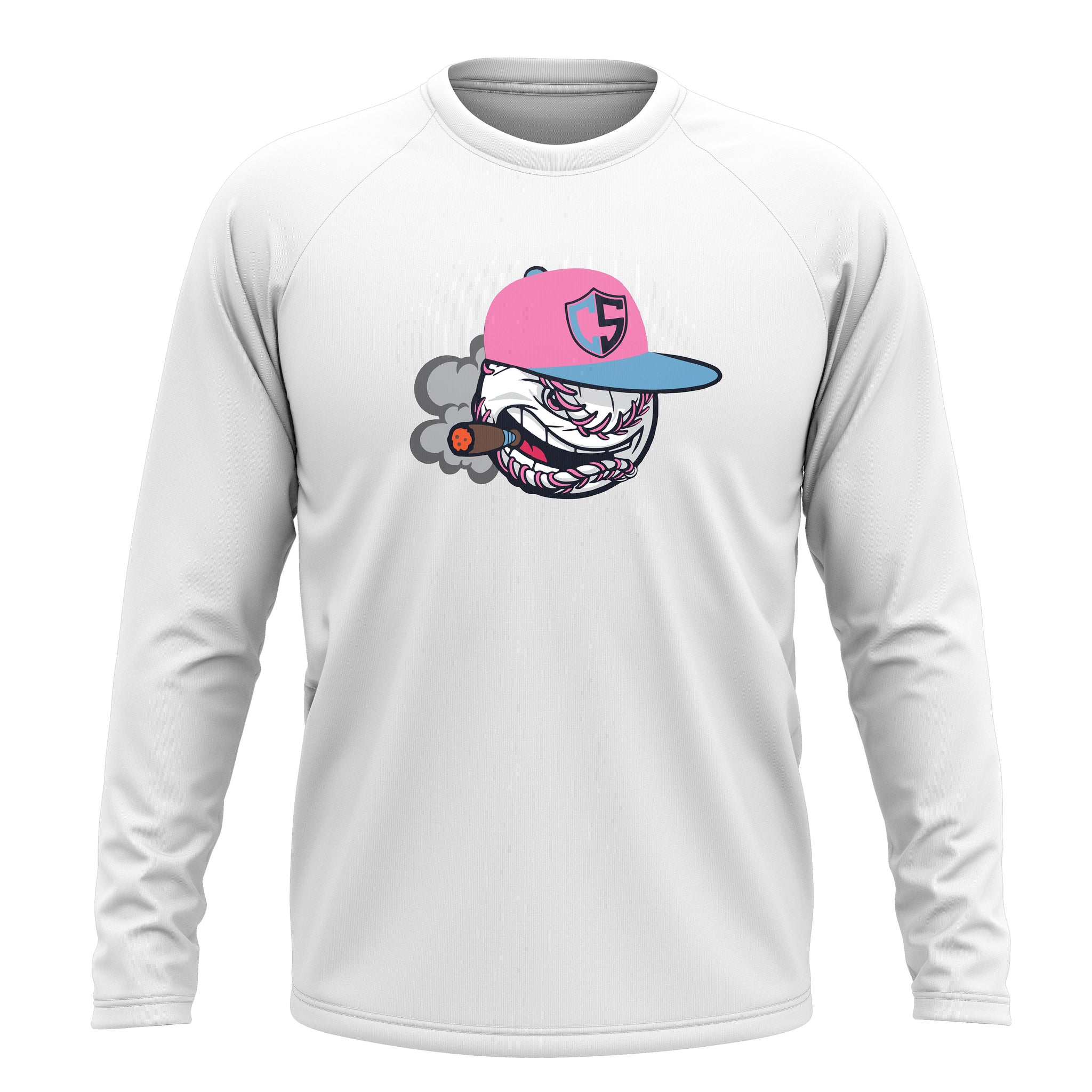 Carolina Smoke Baseball Mens Full Sublimation Long Sleeve