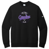 Carolina Softball Club Nike Club Fleece Sleeve Swoosh Crew