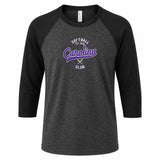Carolina Softball Club BELLA+CANVAS® Unisex 3/4-Sleeve Baseball Tee