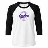 Carolina Softball Club BELLA+CANVAS® Unisex 3/4-Sleeve Baseball Tee