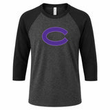Carolina Softball Club BELLA+CANVAS® Unisex 3/4-Sleeve Baseball Tee