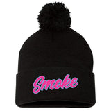 Carolina Smoke Fastpitch Sportsman 12" Pom-Pom Cuffed Beanie