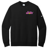 Carolina Smoke Fastpitch Nike Club Fleece Sleeve Swoosh Crew