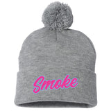 Carolina Smoke Fastpitch Sportsman 12" Pom-Pom Cuffed Beanie
