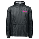 Carolina Smoke Fastpitch Holloway Range Hooded Packable Quarter-Zip Jacket