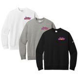 Carolina Smoke Fastpitch Nike Club Fleece Sleeve Swoosh Crew