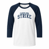 Carolina Strike  BELLA+CANVAS® Unisex 3/4-Sleeve Baseball Tee