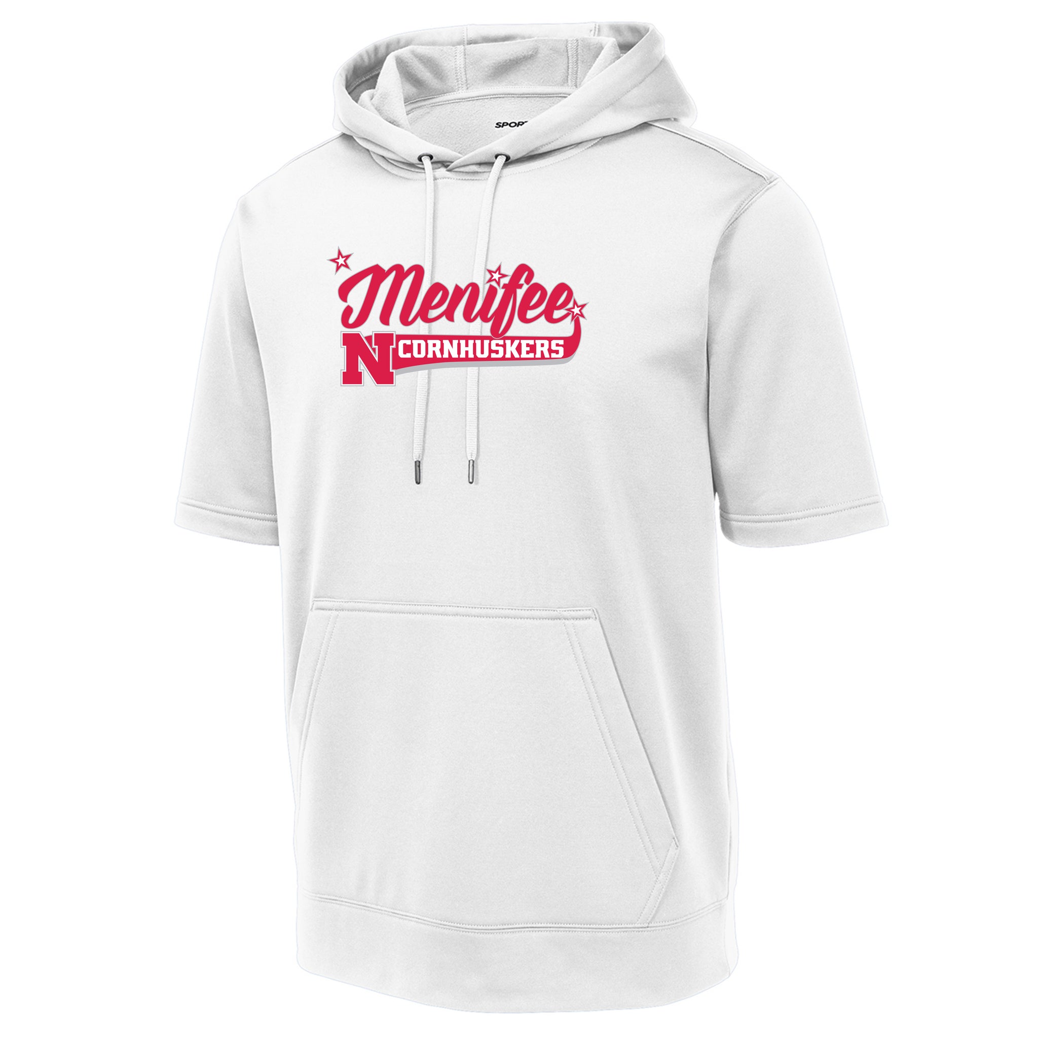 Menifee Cornhuskers Fastpitch Sport-Tek ® Sport-Wick ® Fleece Short Sleeve Hooded Pullover