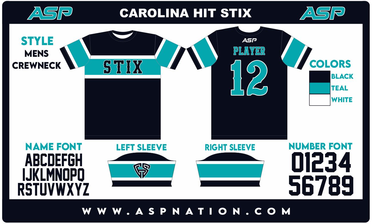 Carolina Hit Stix Baseball Mens/Boys Full Sublimation Uniform Short Sleeve