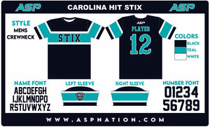 Carolina Hit Stix Baseball Mens/Boys Full Sublimation Uniform Short Sleeve