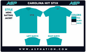 Carolina Hit Stix Baseball Mens/Boys Full Sublimation Batting Jacket