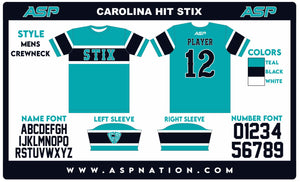 Carolina Hit Stix Baseball Mens/Boys Full Sublimation Uniform Short Sleeve