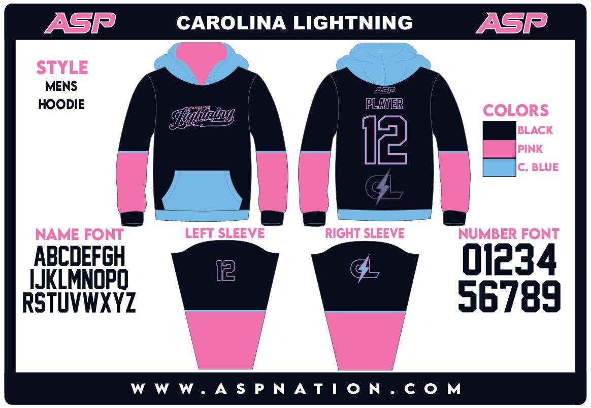 Carolina Lightning Fastpitch Men's/Boy's Full Sublimation Hoodie
