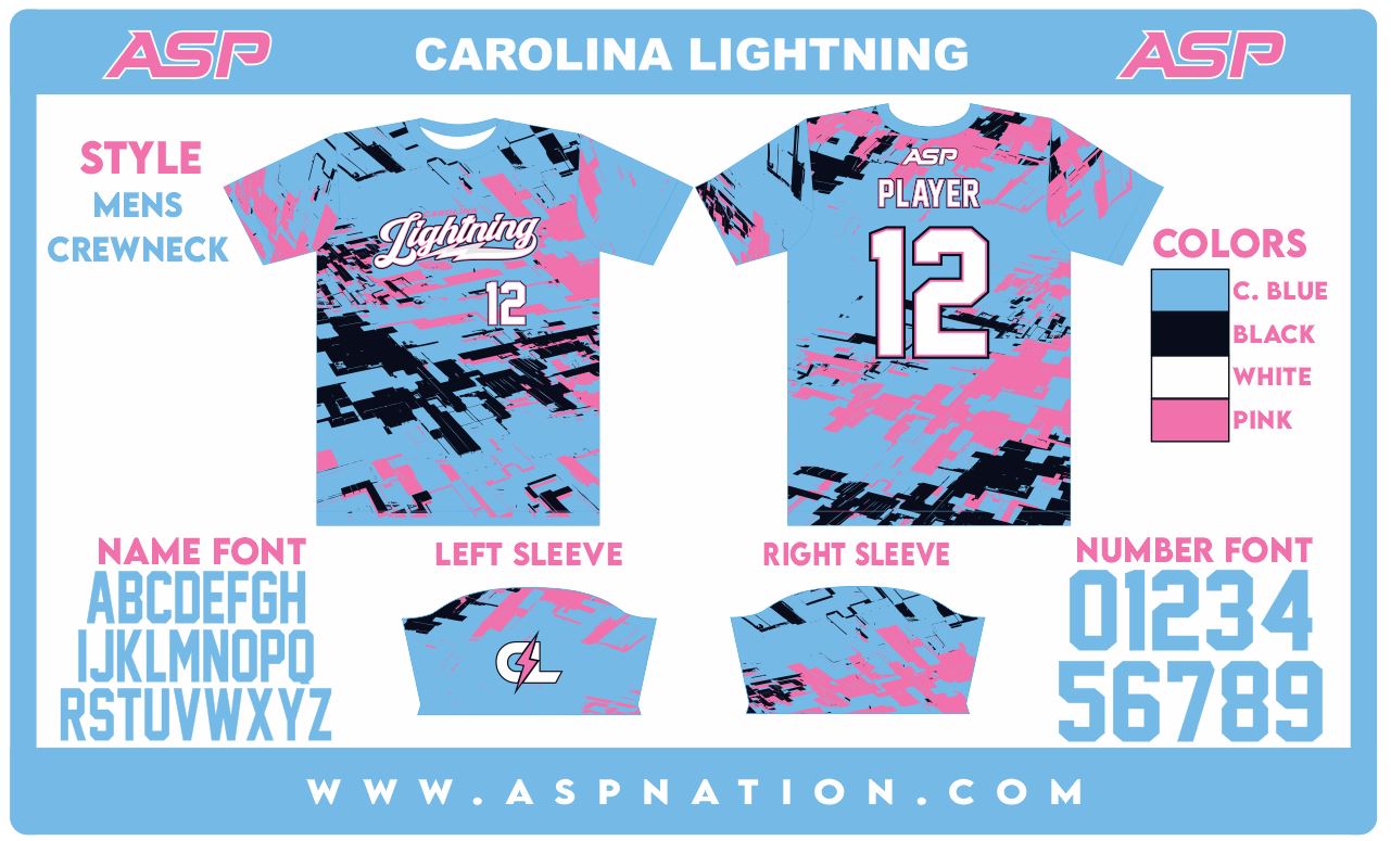 Carolina Lightning Fastpitch Mens Full Sublimation Short Sleeve