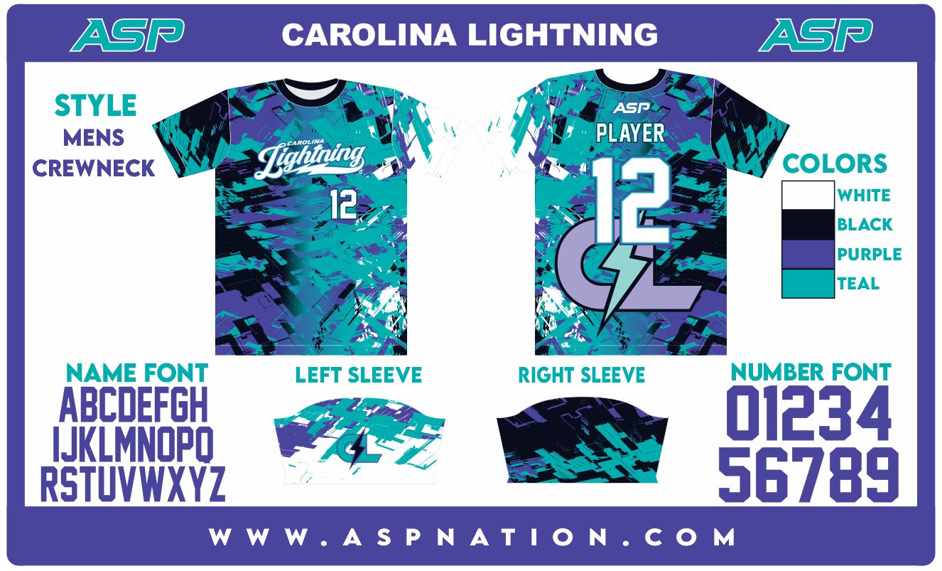 Carolina Lightning Fastpitch Mens/Boys Full Sublimation Short Sleeve
