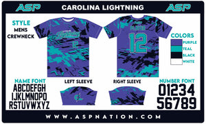 Carolina Lightning Fastpitch Mens/Boys Full Sublimation Short Sleeve