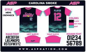 Carolina Smoke Baseball Mens/Boys Full Sublimation Uniform Short Sleeve