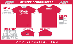 Menifee Cornhuskers Fastpitch Mens/Boys Full Sublimation Uniform Short Sleeve