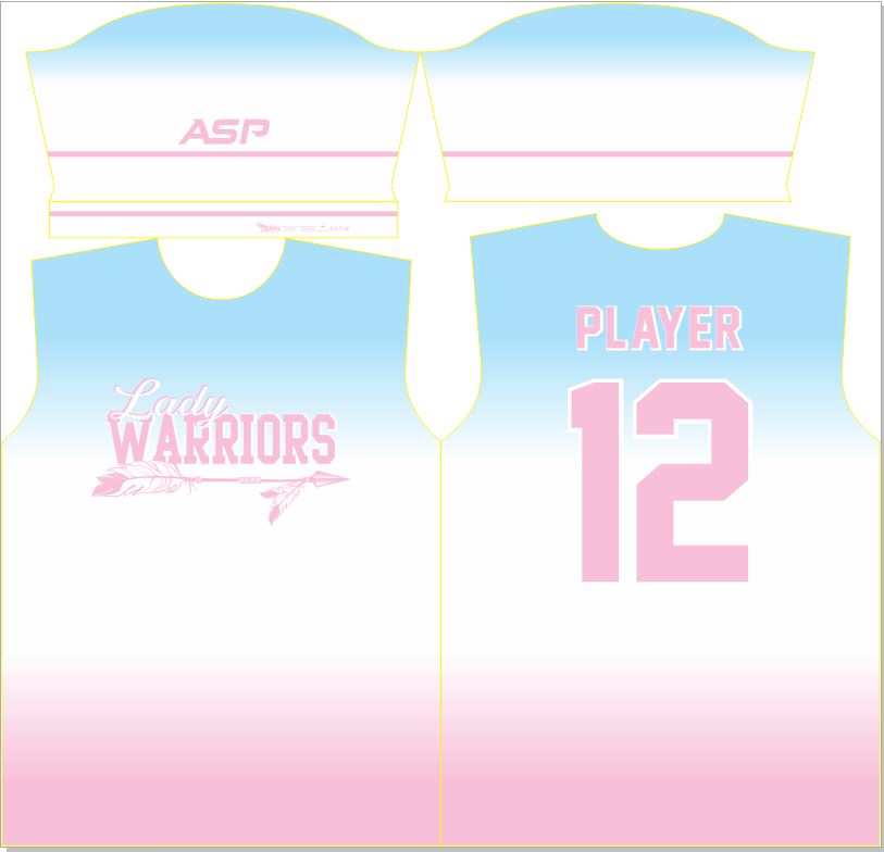 Lady Warriors Fastpitch Mens Full Sublimation Short Sleeve