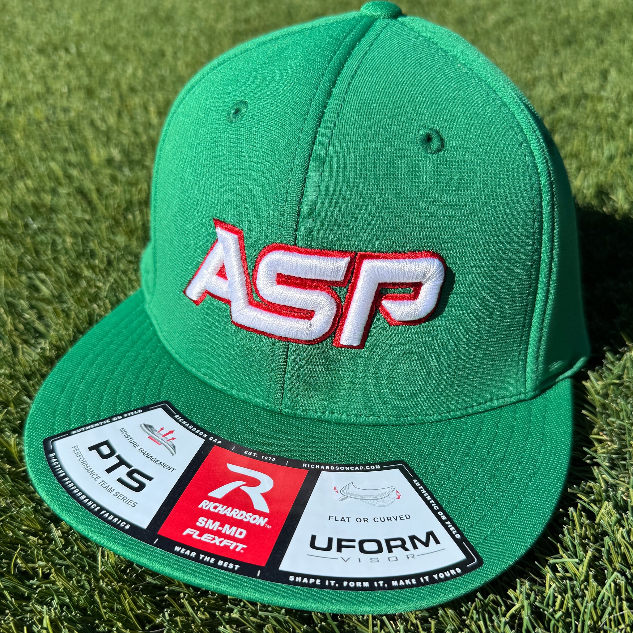 ASP Green/White Pro Series Richardson PTS20 Hat