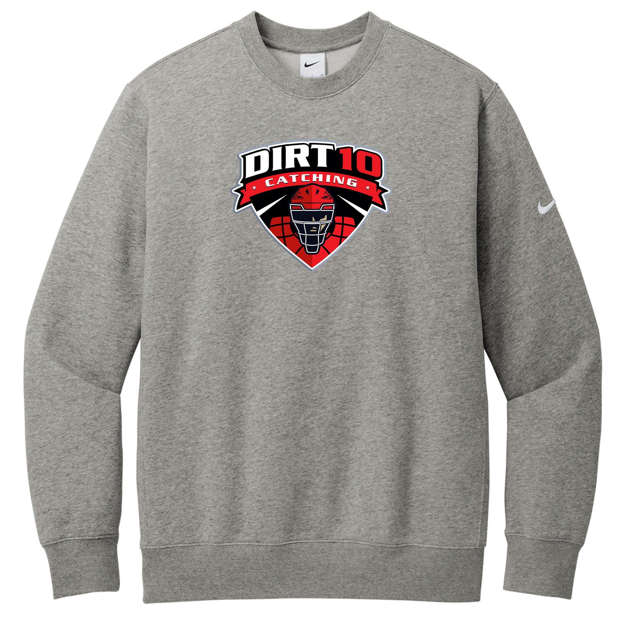 Dirt10 Catching Nike Club Fleece Sleeve Swoosh Crew