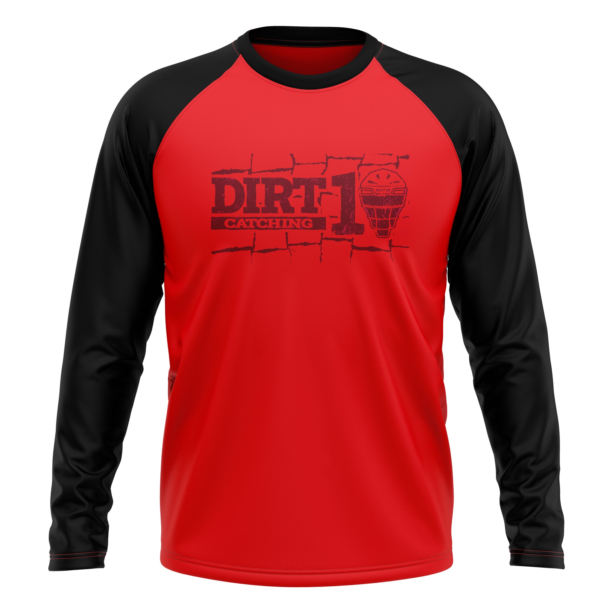 Dirt10 Catching Mens Full Sub Raglan Long Sleeve