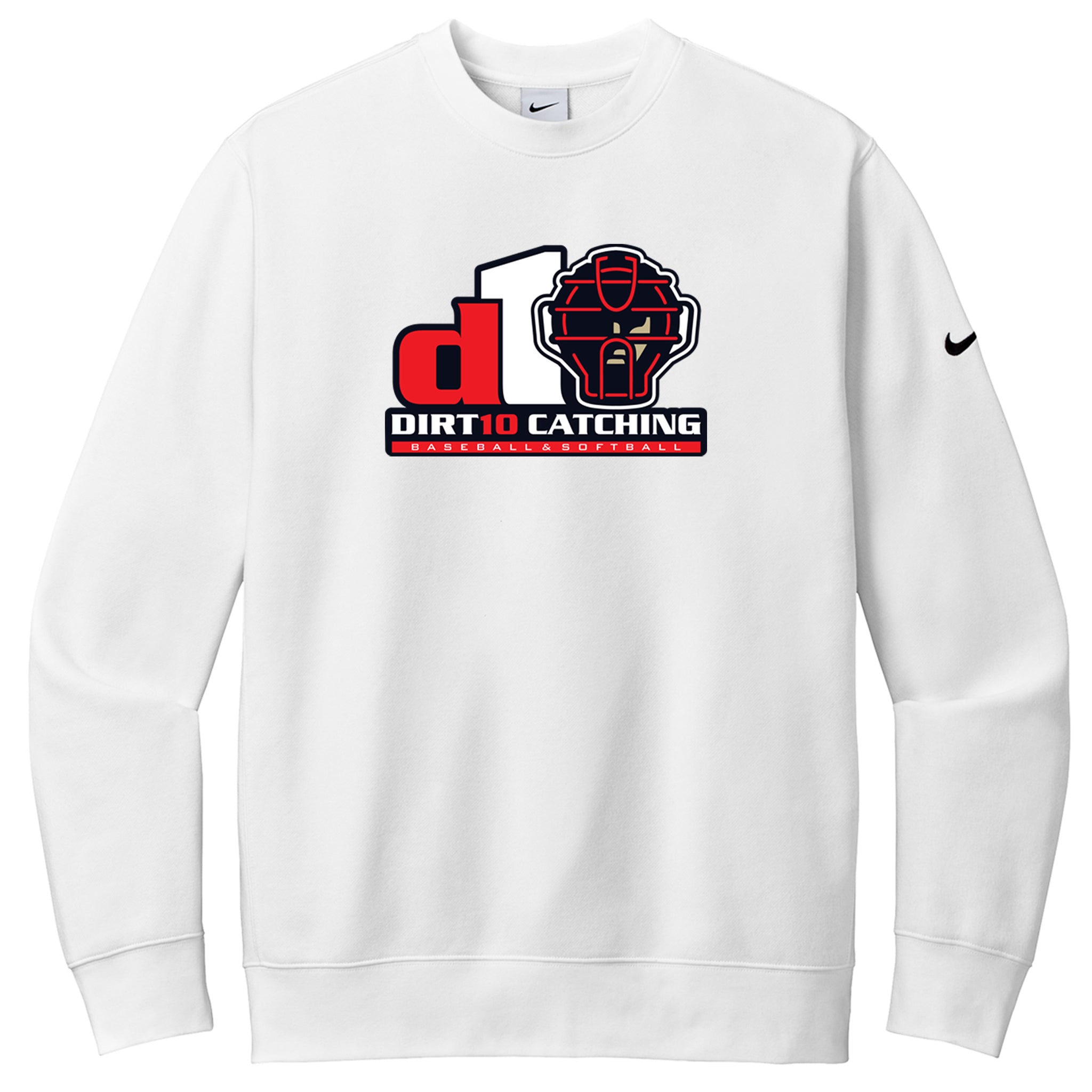 Dirt10 Catching Nike Club Fleece Sleeve Swoosh Crew