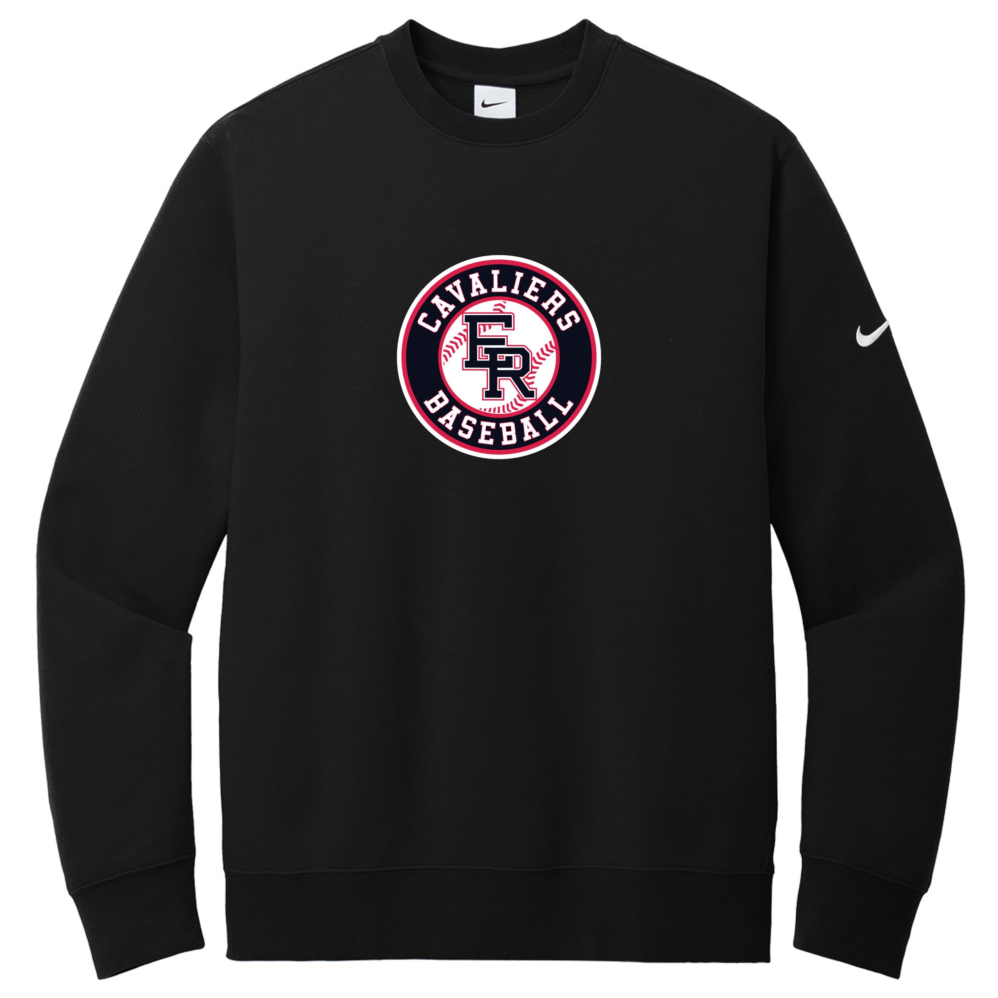 East Rutherford Baseball Nike Club Fleece Sleeve Swoosh Crew