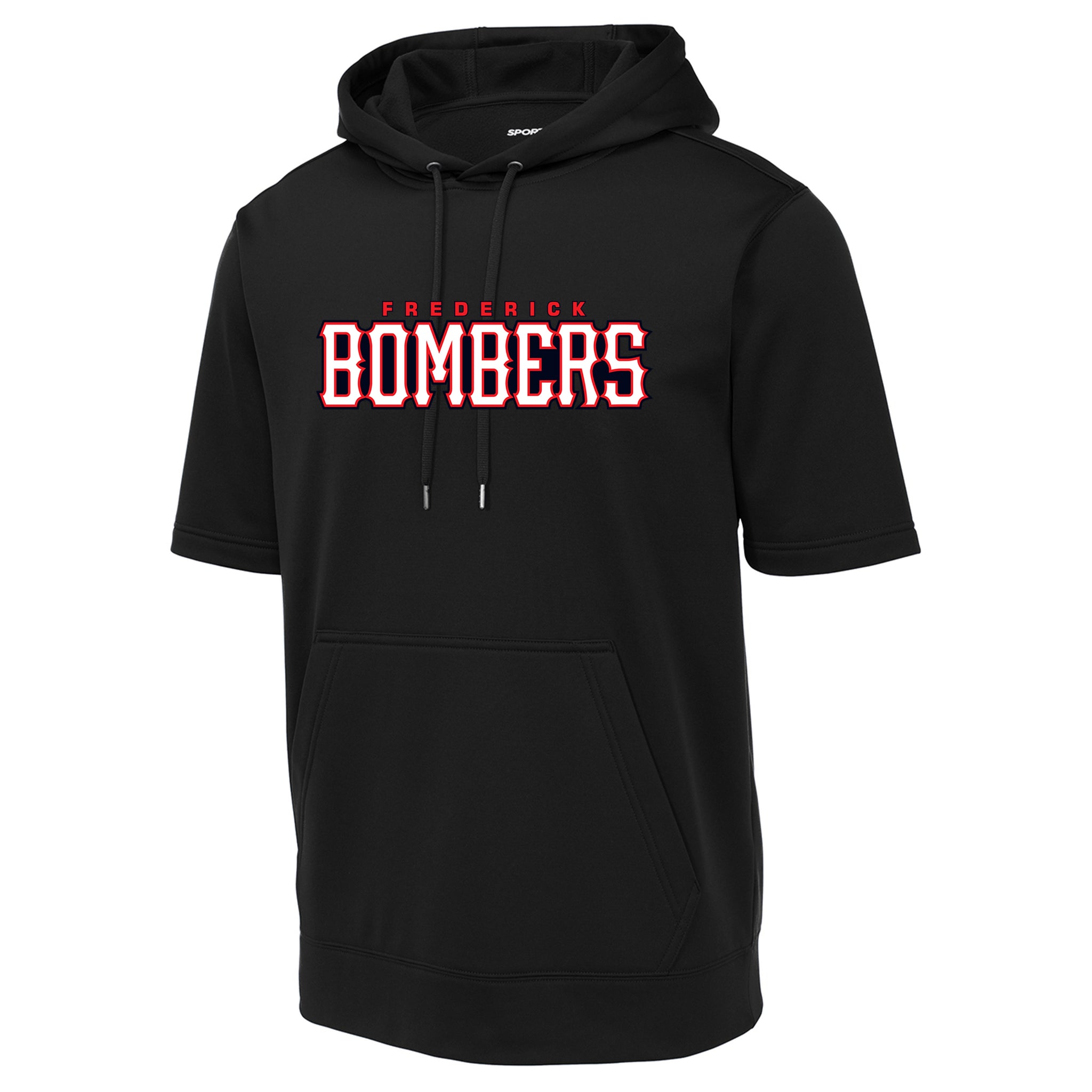 Frederick Bombers Baseball Sport-Tek ® Sport-Wick ® Fleece Short Sleeve Hooded Pullover