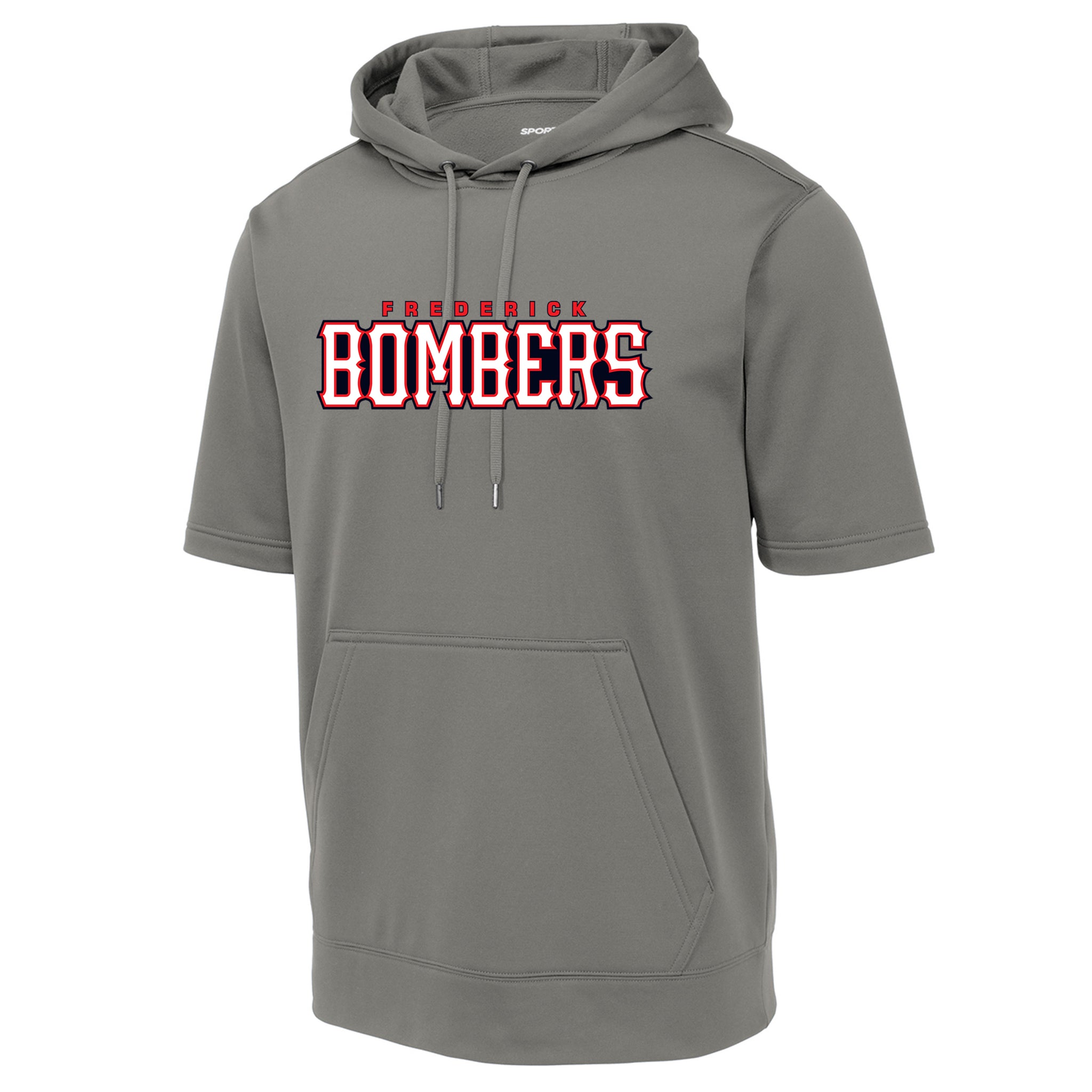 Frederick Bombers Baseball Sport-Tek ® Sport-Wick ® Fleece Short Sleeve Hooded Pullover