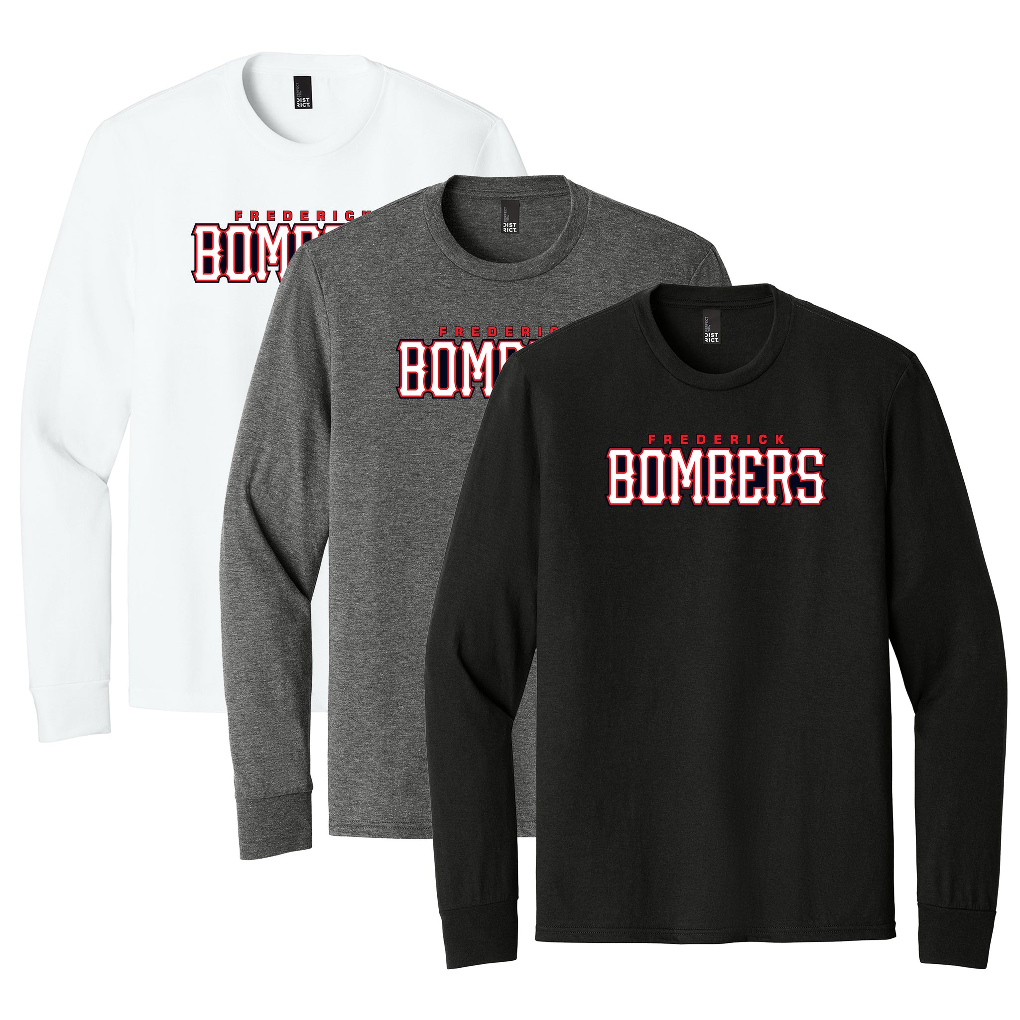 Frederick Bombers Baseball Perfect Tri ® Long Sleeve Tee