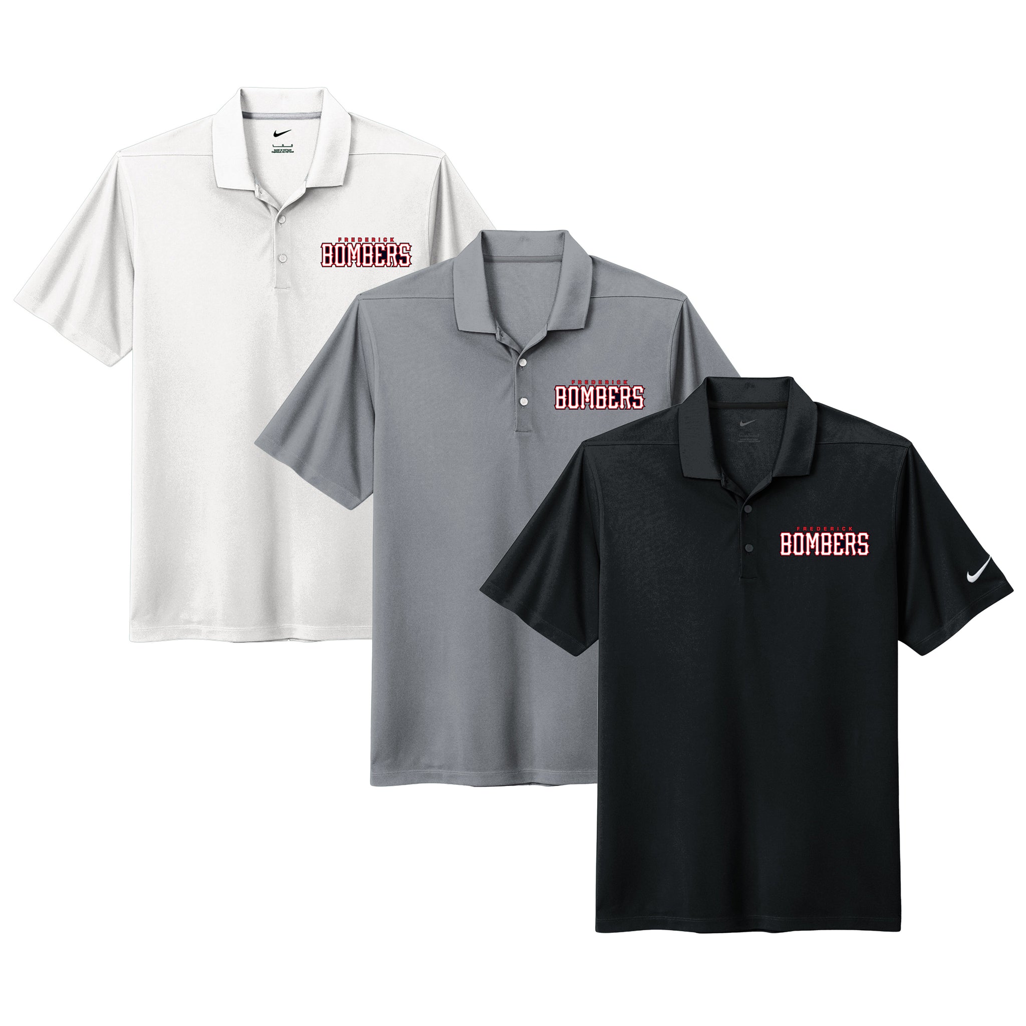 Frederick Bombers Baseball Nike Dri-FIT Micro Pique 2.0 Pocket Polo