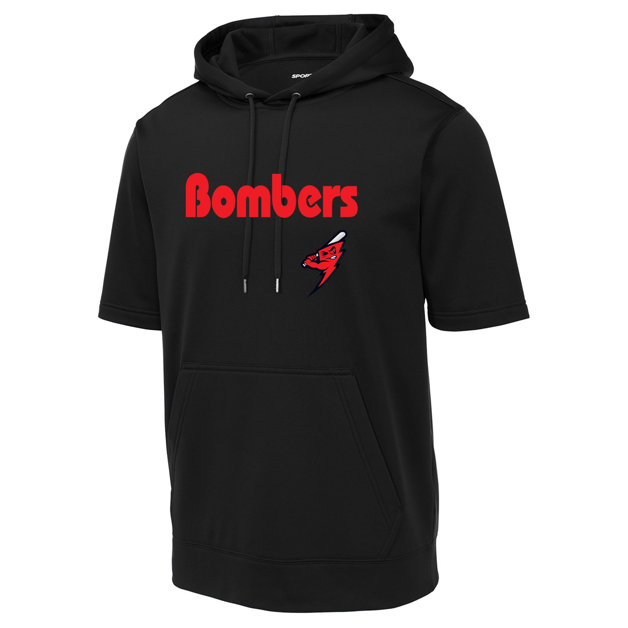 Frederick Bombers Baseball Sport-Tek ® Sport-Wick ® Fleece Short Sleeve Hooded Pullover