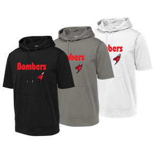 Frederick Bombers Baseball Sport-Tek ® Sport-Wick ® Fleece Short Sleeve Hooded Pullover