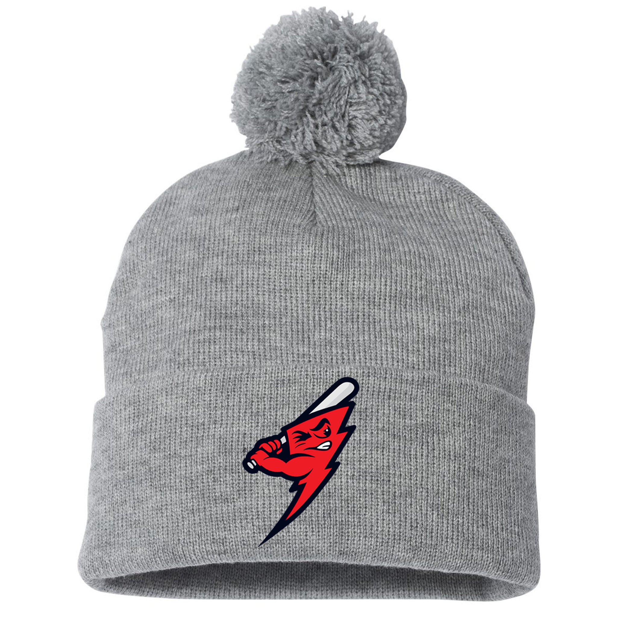 Frederick Bombers Baseball Sportsman 12" Pom-Pom Cuffed Beanie