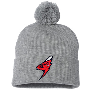 Frederick Bombers Baseball Sportsman 12" Pom-Pom Cuffed Beanie
