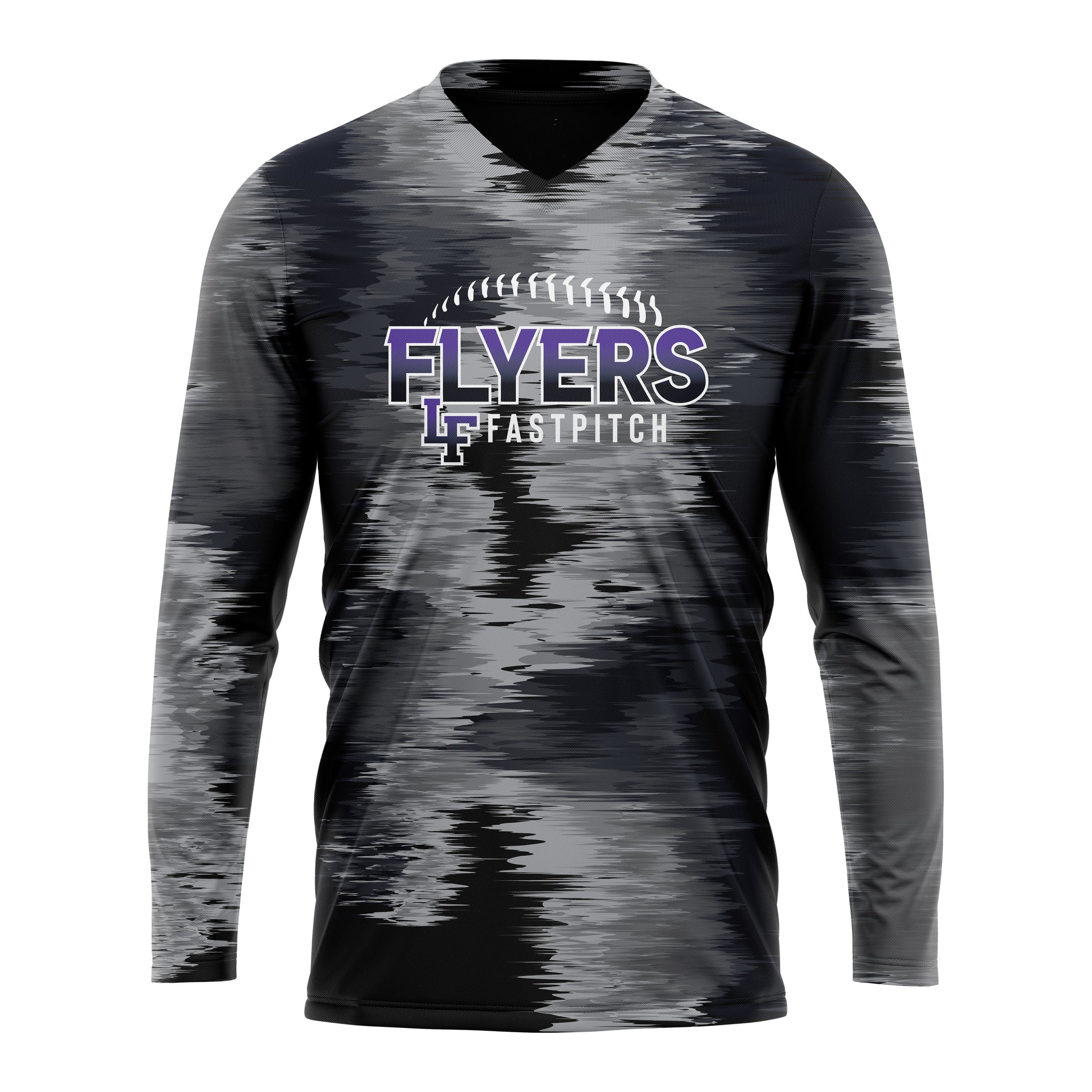 FLYERS FASTPITCH WOMENS V-NECK FULL SUB LONG SLEEVE