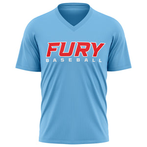 FURY BASEBALL WOMENS V-NECK FULL SUB SHORT SLEEVE