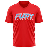 FURY BASEBALL WOMENS V-NECK FULL SUB SHORT SLEEVE