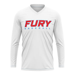 FURY BASEBALL WOMENS V-NECK FULL SUB LONG SLEEVE