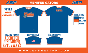 Menifee Gators Fastpitch Mens/Boys Full Sublimation Uniform Short Sleeve