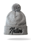 ASP Nation Pom-Pom Cuffed Beanie