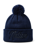 ASP Nation Pom-Pom Cuffed Beanie