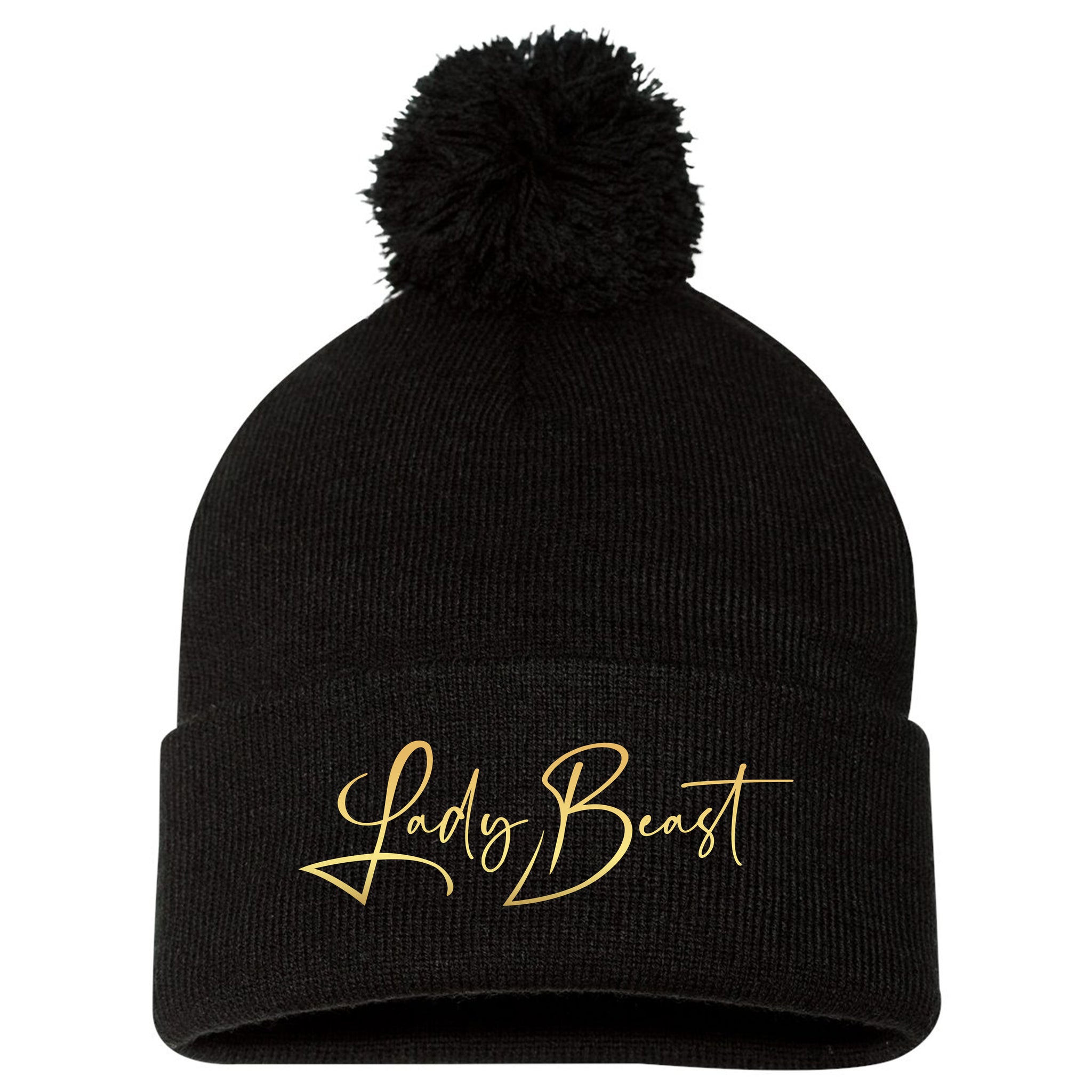 Lady Beast Sportsman 12" Pom-Pom Cuffed Beanie