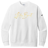 Lady Beast Nike Club Fleece Sleeve Swoosh Crew