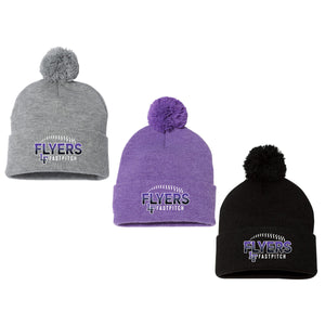 Little Flyers Fastpitch Sportsman 12" Pom-Pom Cuffed Beanie