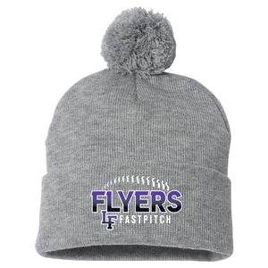 Little Flyers Fastpitch Sportsman 12" Pom-Pom Cuffed Beanie