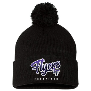 Little Flyers Fastpitch Sportsman 12" Pom-Pom Cuffed Beanie